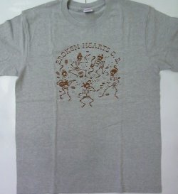 画像1: BROKEN HEARTS CLUB BAND dsigned by ACUTE / gray (t-shirt) 