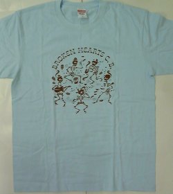 画像1: BROKEN HEARTS CLUB BAND dsigned by ACUTE / light blue (t-shirt) 