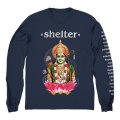 SHELTER / Message navy (long sleeve shirt) End hits