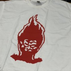 画像1:   DAG NASTY / Flaming head white  (t-shirt) 