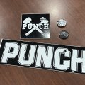 PUNCH / Logo x hammer (sticker + badge)  Deathwish