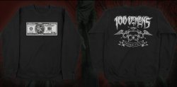 画像1: 100 DEMONS / Demons dollar black (crewneck sweat) A389 