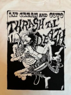 画像2: ■予約商品■ LIP CREAM & OUTO / Thrash til' death white (t-shirt) 