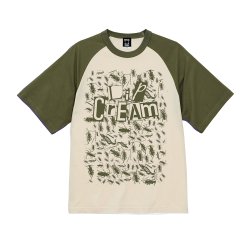 画像1: ■予約商品■ LIP CREAM / Gokiburi natural/olive (raglan sleeve shirt) 