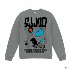 画像1: ■予約商品■ ELMO x record shop DIGDIG gray (crewneck sweat)  