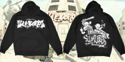画像1: ■予約商品■ SLUMLORDS / Graffiti Kentax Black (hoodie) A389