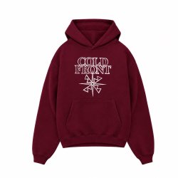画像1: ■予約商品■ COLD FRONT / Logo 95 maroon (hoodie) 