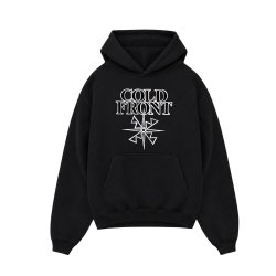 画像1: ■予約商品■ COLD FRONT / Logo 95 black (hoodie) 