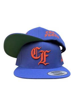 画像1: ■予約商品■ COLD FRONT / Logo CF blue (snapback)  