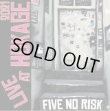 画像: FIVE NO RISK / Live at Hokage (cd) Front of union