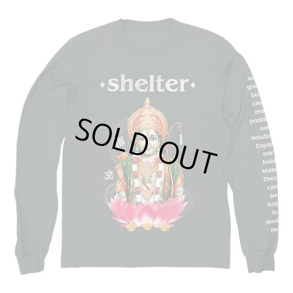 画像1: SHELTER / Message forest green (long sleeve shirt) End hits