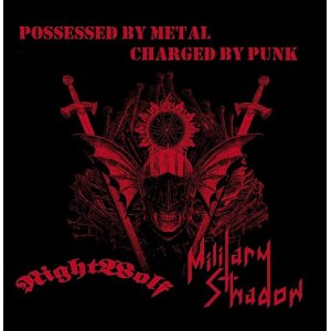 画像:   MILITARY SHADOW, NIGHTWOLF / split -Possessed by metal, Charged by punk- (cd) Captured 
