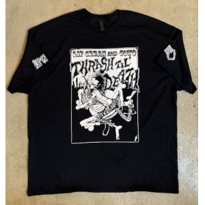 画像: ■予約商品■ LIP CREAM & OUTO / Thrash til' death black x white (t-shirt) 