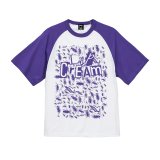 画像: ■予約商品■ LIP CREAM / Gokiburi white/violet (raglan sleeve shirt) 