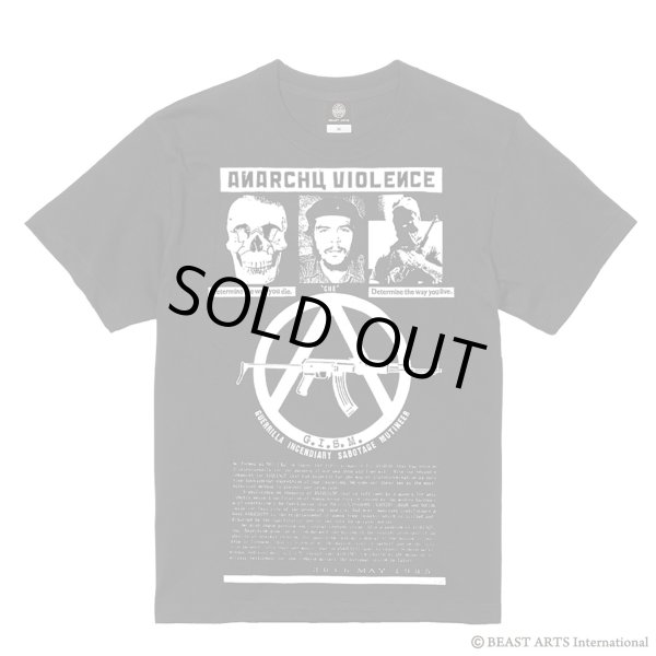 画像1: G.I.S.M. / Anarchy violence - you die,you live black (t-shirt) 
