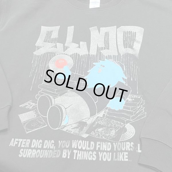 画像1: ELMO x record shop DIGDIG black (crewneck sweat)  