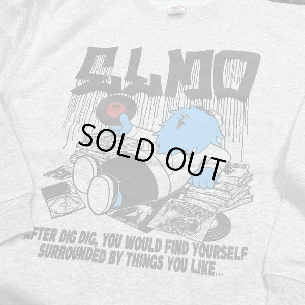 画像1: ELMO x record shop DIGDIG ash gray (crewneck sweat)  