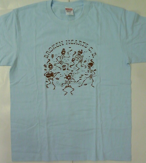 画像1: BROKEN HEARTS CLUB BAND dsigned by ACUTE / light blue (t-shirt) 