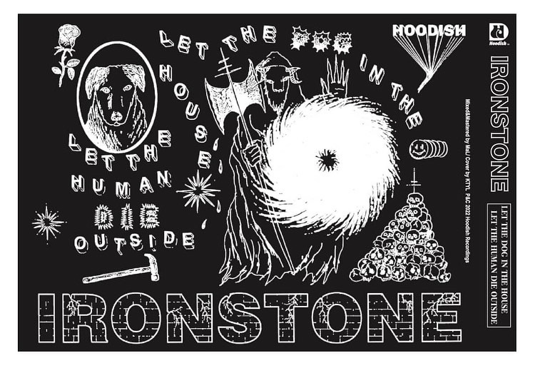 画像1:     IRONSTONE / Let the dog in the house , let the human die outside (tape) Hoodish  