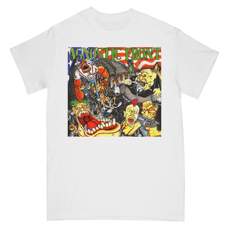 画像1: AGNOSTIC FRONT / Cause for alarm white (t-shirt)  