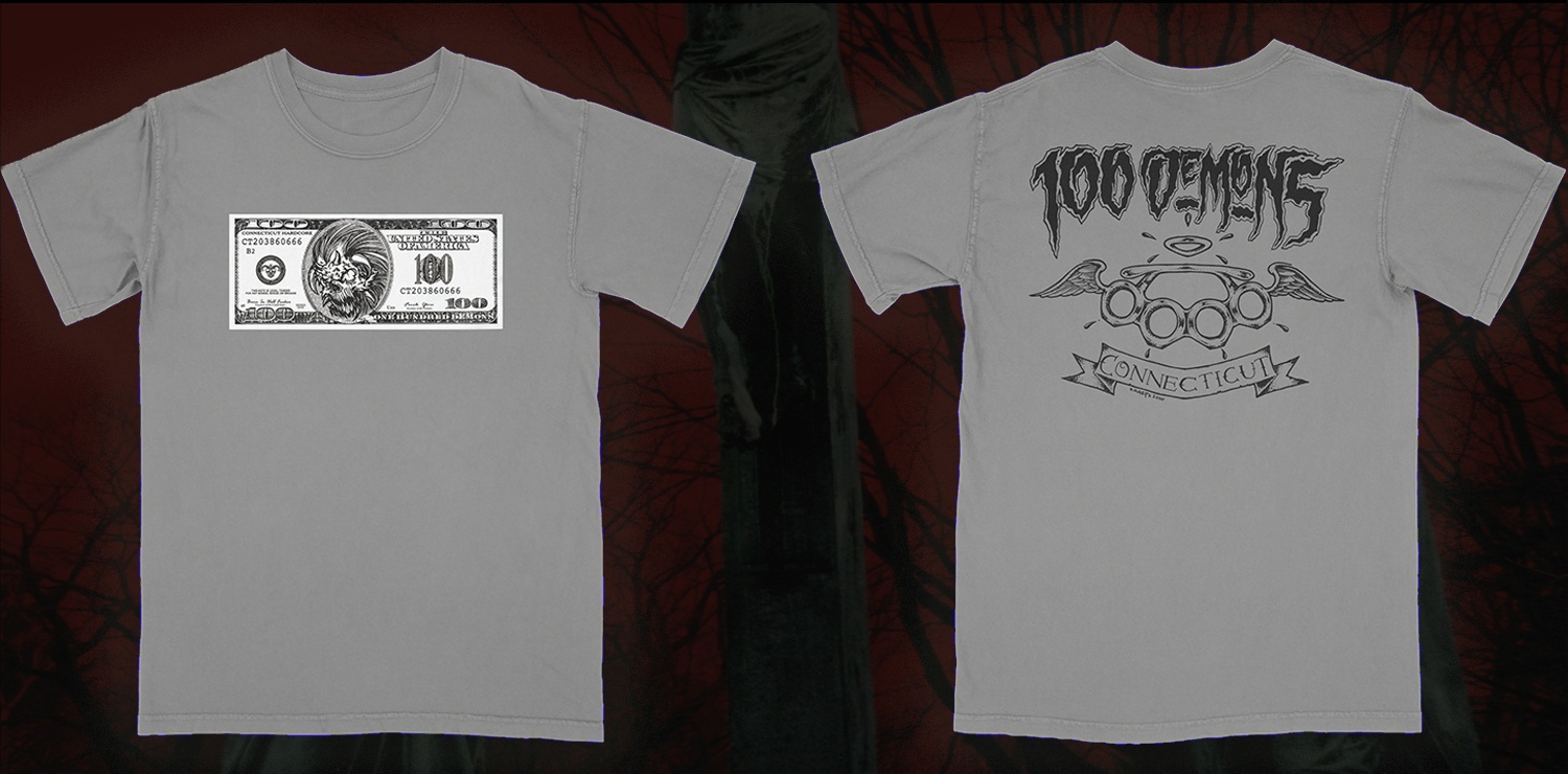 画像1: 100 DEMONS / Demons dollar Grey (t-shirt) A389