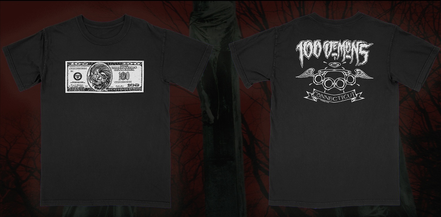 画像1: 100 DEMONS / Demons dollar black (t-shirt) A389
