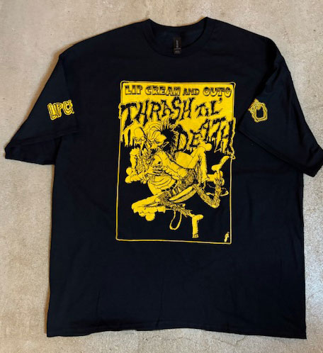 画像1: ■予約商品■ LIP CREAM & OUTO / Thrash til' death black x yellow (t-shirt) 