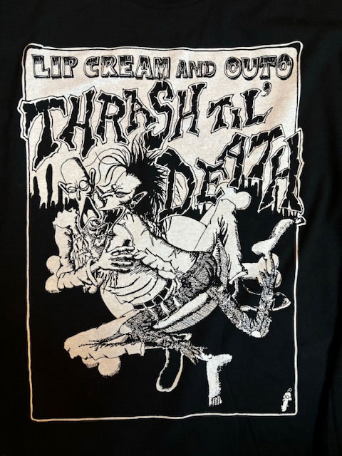 画像2: ■予約商品■ LIP CREAM & OUTO / Thrash til' death black x white (t-shirt) 