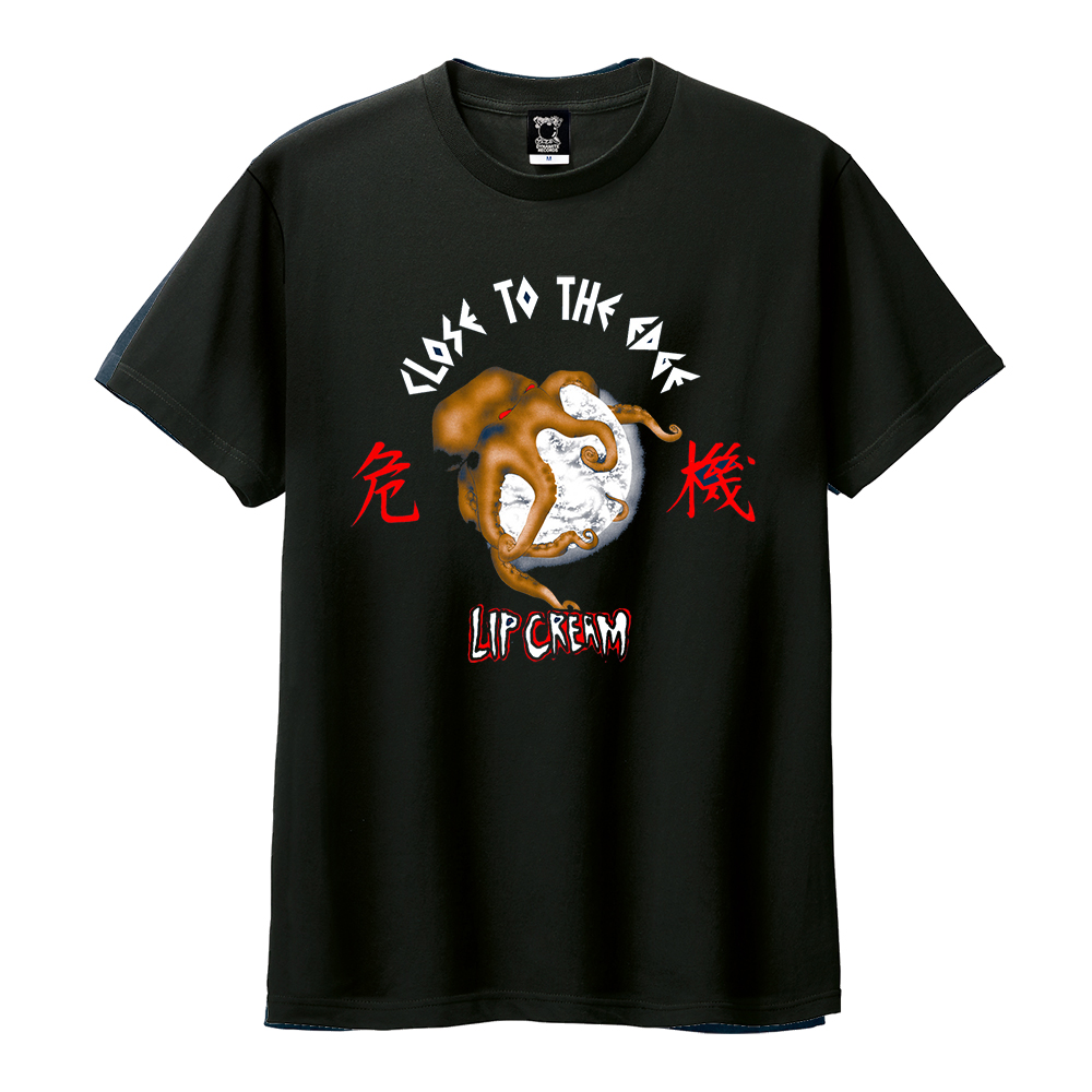 画像1: LIP CREAM / Close to the edge black (t-shirt)