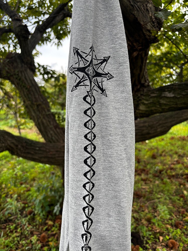 画像3: BLACK GANION / Iron mandara gray (long sleeve shirt)