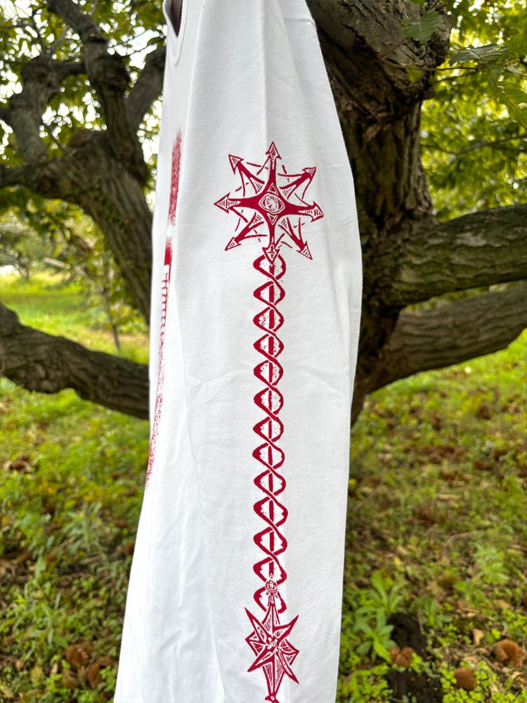 画像3: BLACK GANION / Iron mandara white (long sleeve shirt)   