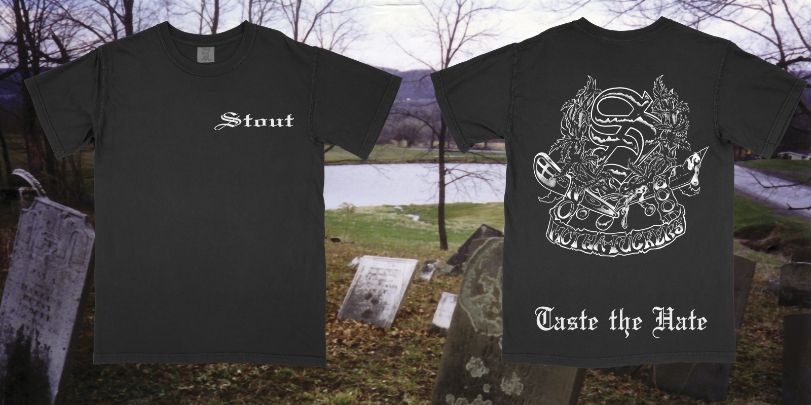 画像1: ■予約商品■ STOUT / Taste the hate (t-shirt) A389   