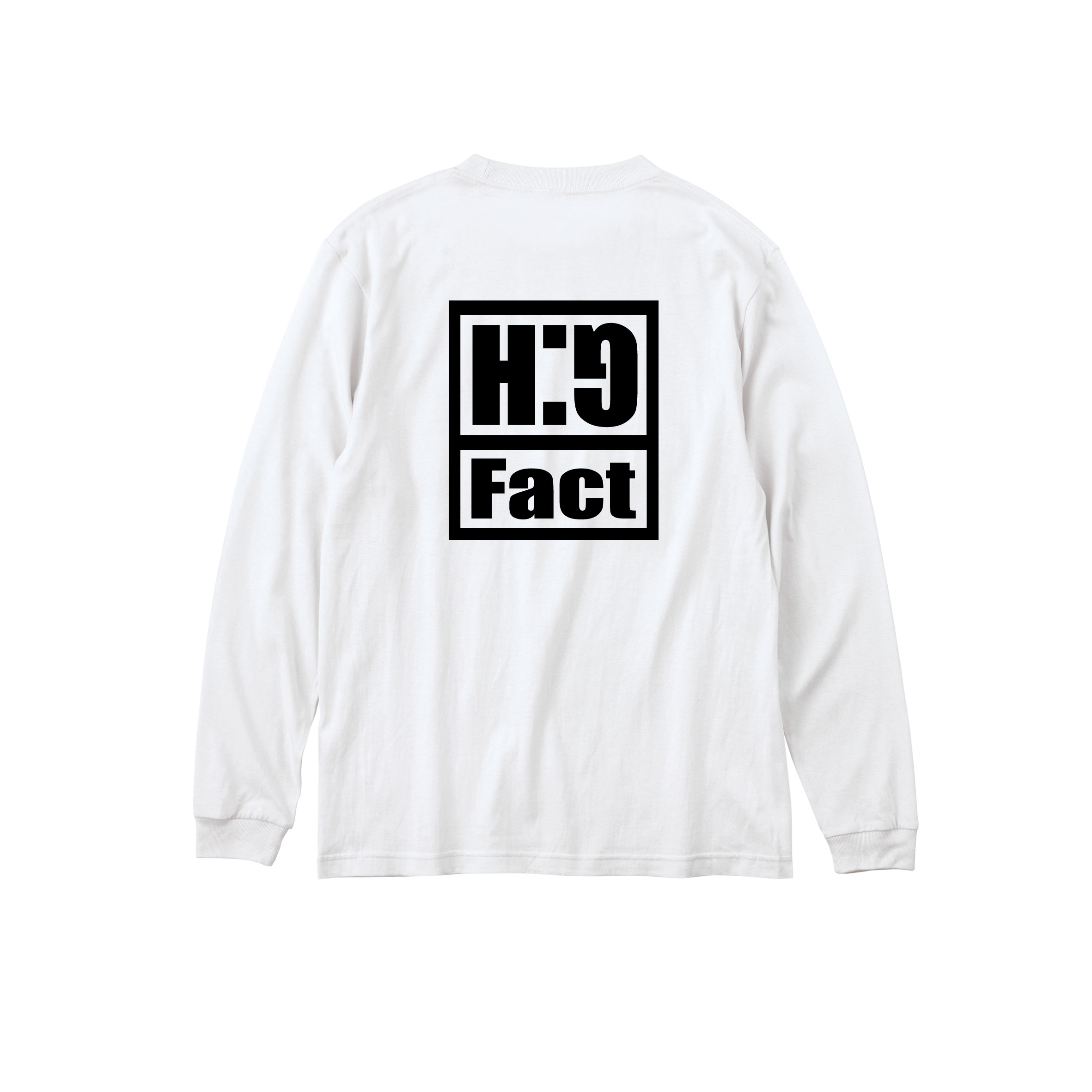 画像2: ■予約商品■ HG Fact / Logo white (long sleeve shirt) Break the records