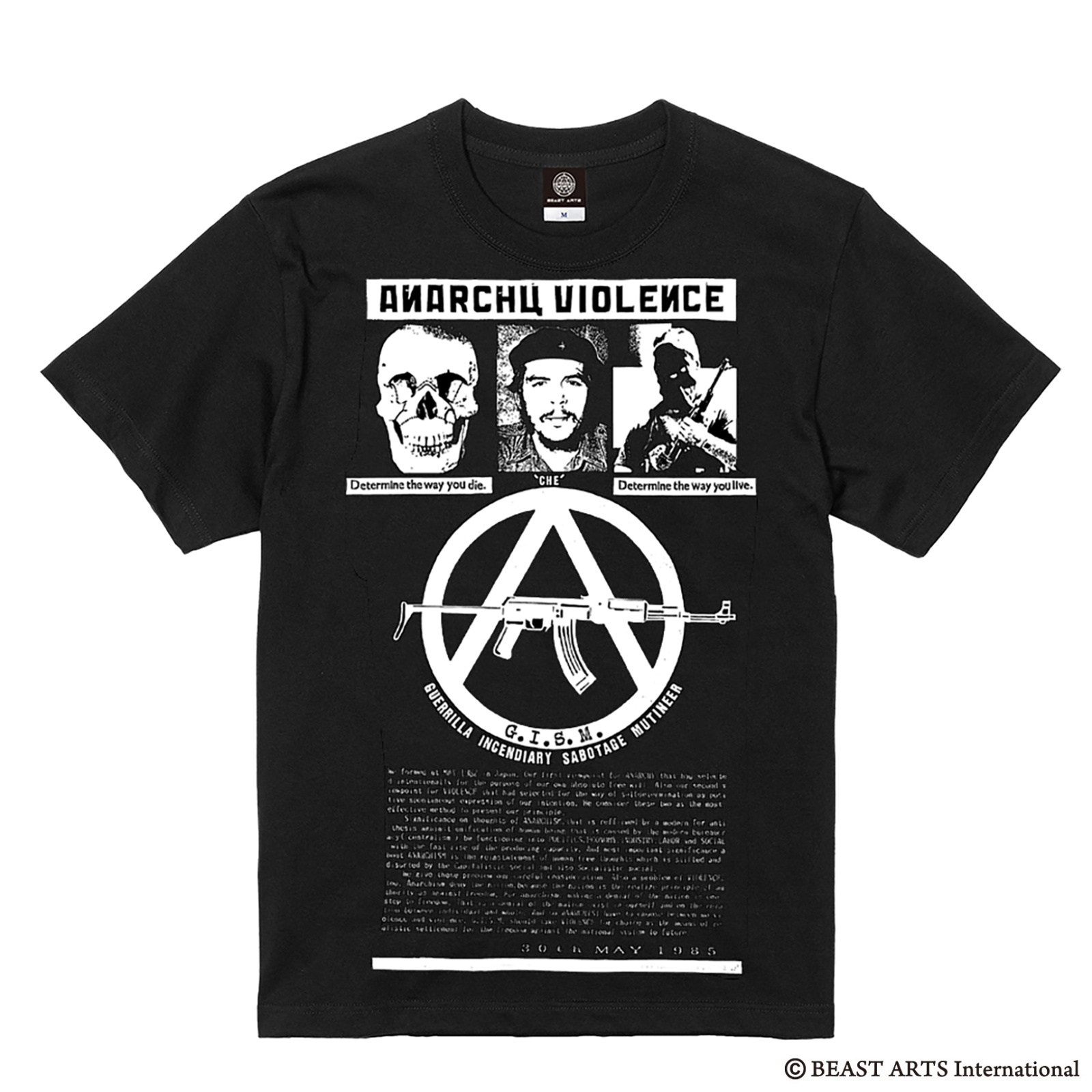画像1: ■予約商品■ G.I.S.M. / Anarchy violence - you die,you live black (t-shirt) 