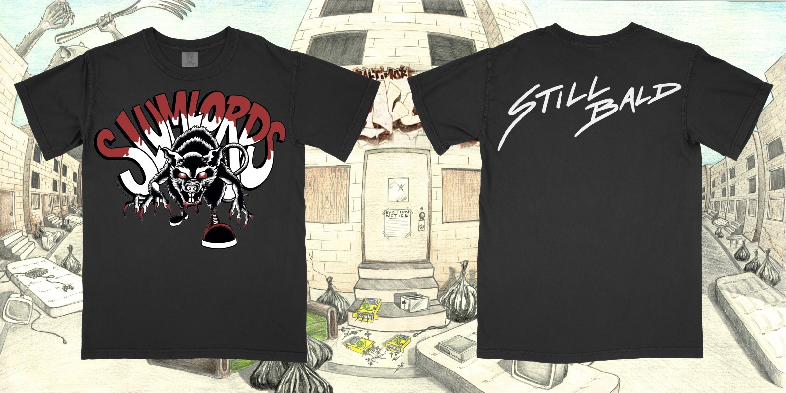 画像1: ■予約商品■ SLUMLORDS / Still bald Spoiler (t-shirt) A389 