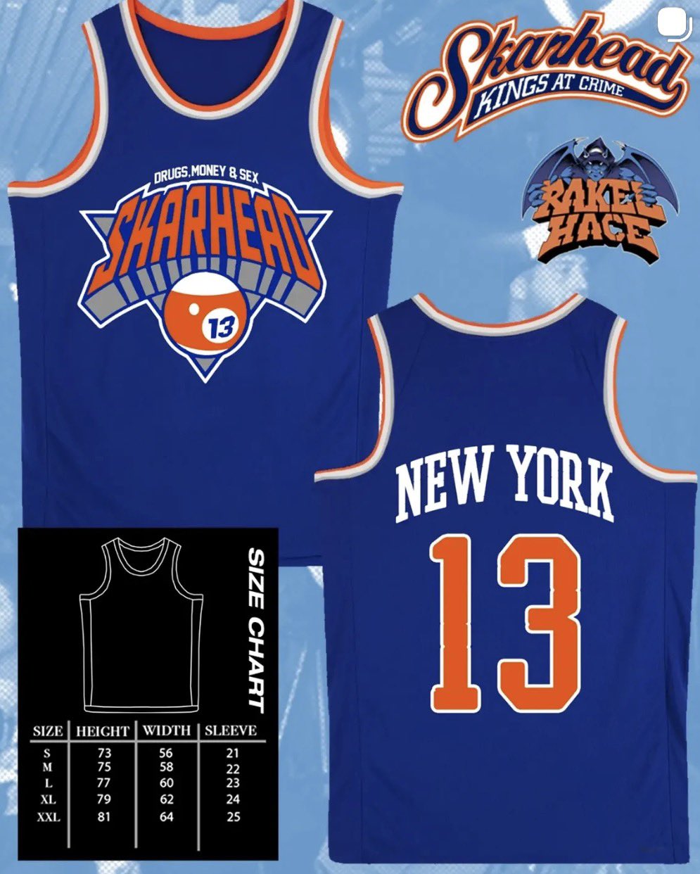 画像1: ■予約商品■ SKARHEAD / Ny13 (basketball Jersey)    