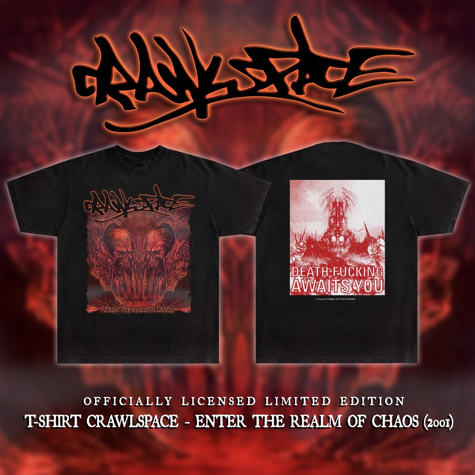 画像1: ■予約商品■ CRAWLSPACE / Enter the realm of chaos  (t-shirt)
