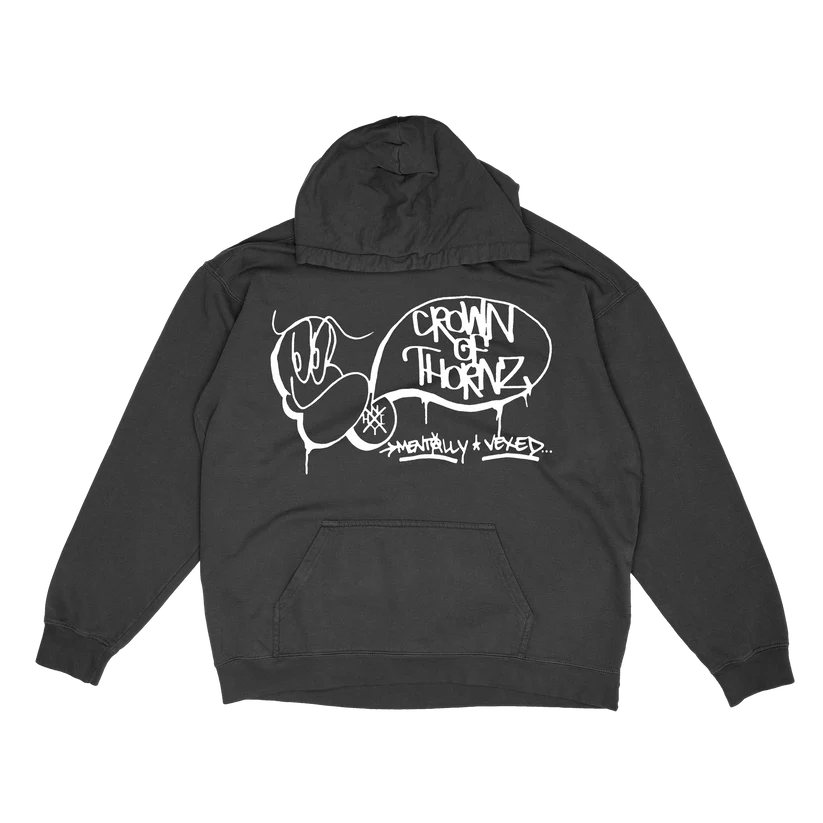 画像1: ■予約商品■ CROWN OF THORNZ / Mentally vexed black (hoodie)