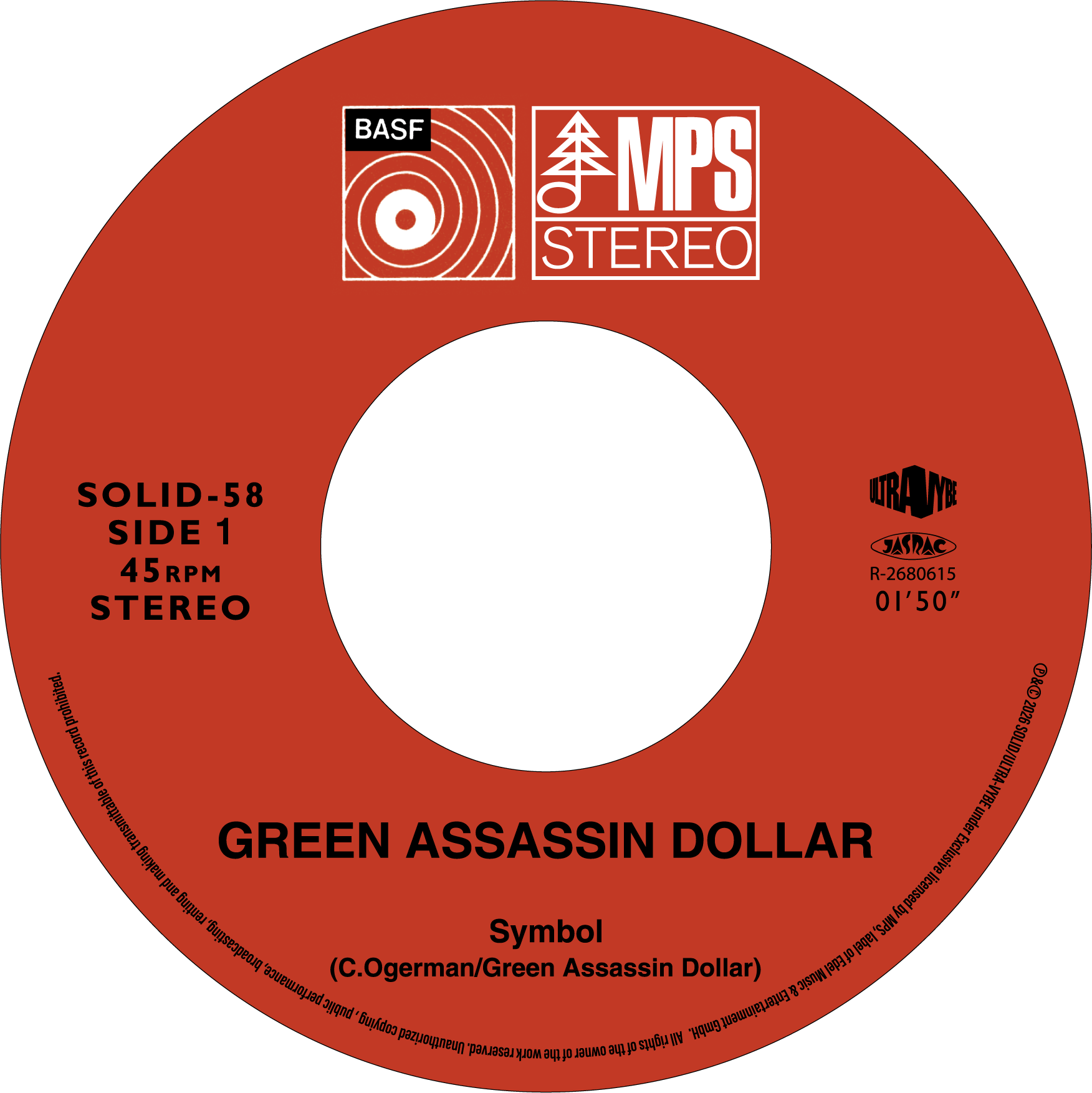 画像1: ■予約商品■ GREEN ASSASSIN DOLLAR / Symbol (7ep) Solid/Mps